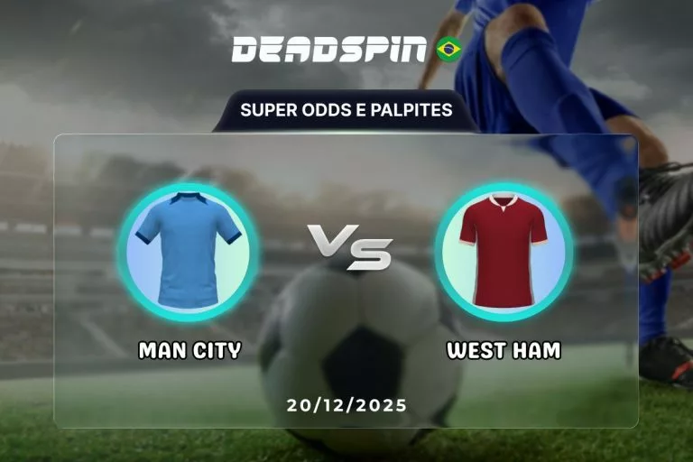 Man City x West Ham Super Odds, Palpites e Promoções