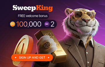 SweepKing welcome bonus