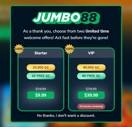 Jumbo88 first purchase bonus