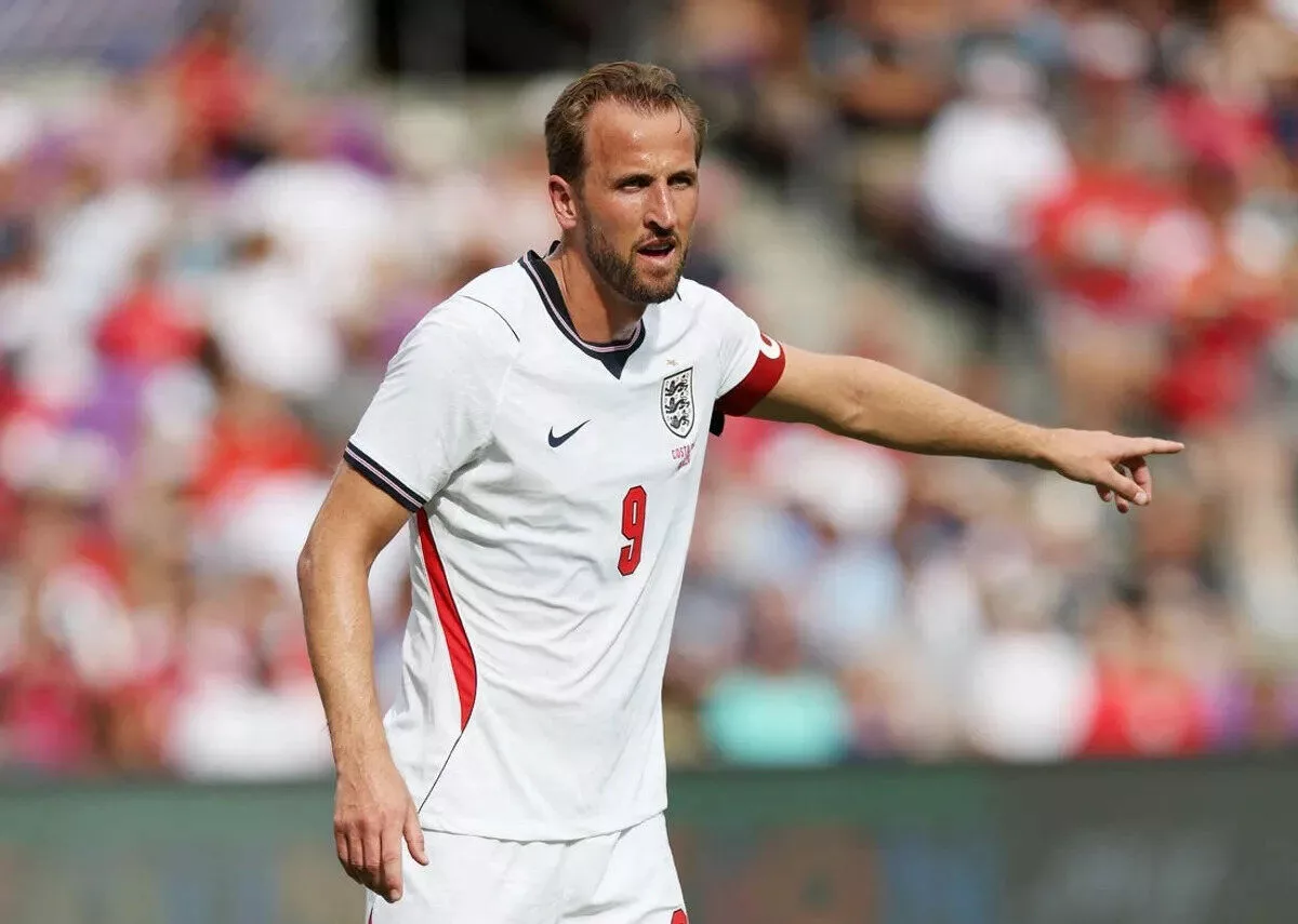 England's Harry Kane reacts