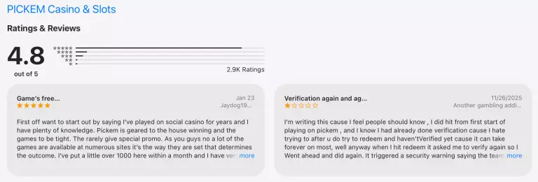 PICKEM App Store Rating