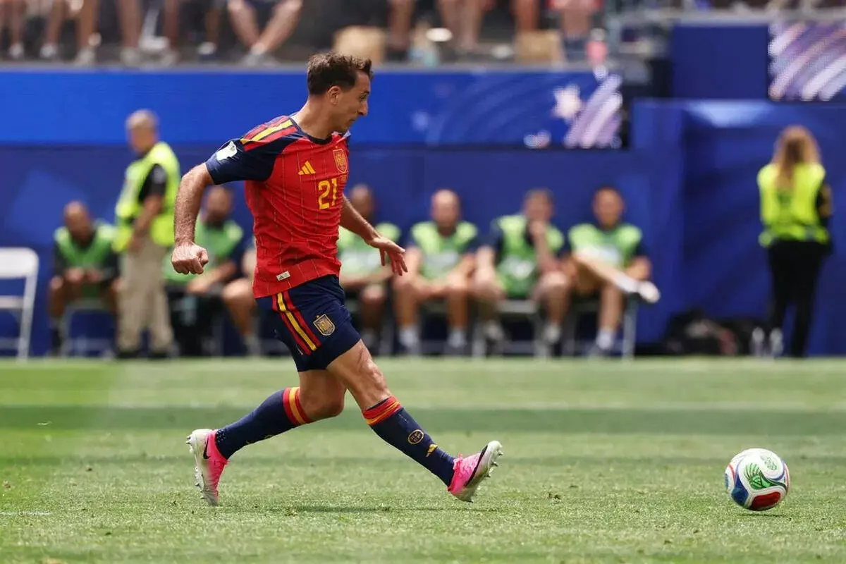 Spain's Mikel Oyarzabal scores their third goal in win against Austria