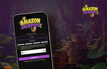Amazon Jackpots Login Screen