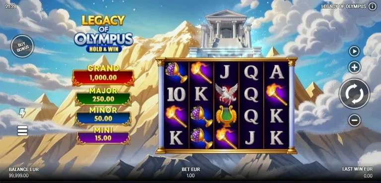 legend of olympus hold and win