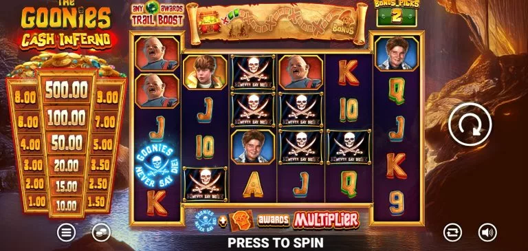 the goonies cash slot