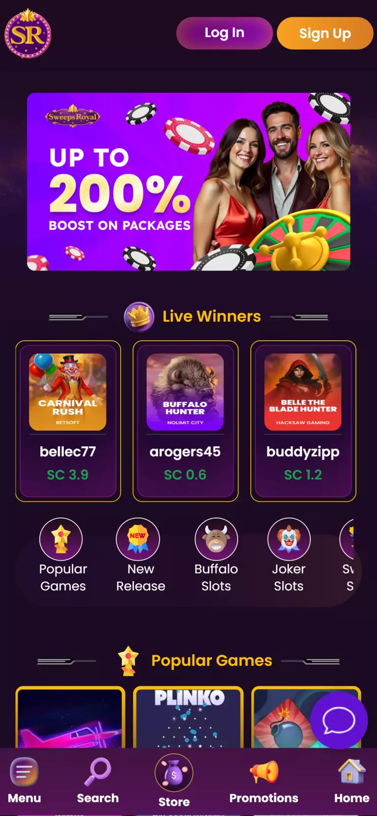 Sweeps Royal Mobile