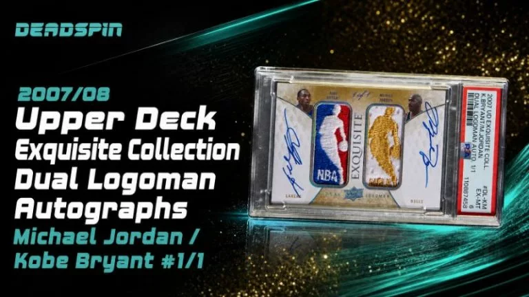 2007/08 Upper Deck Exquisite Collection Dual Logoman Autographs Michael Jordan / Kobe Bryant #1/1