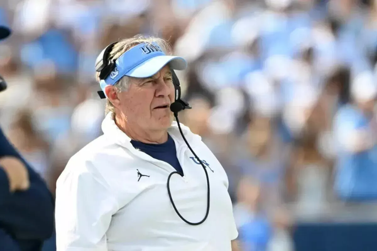North Carolina Tar Heels head coach Bill Belichick on the sidelines