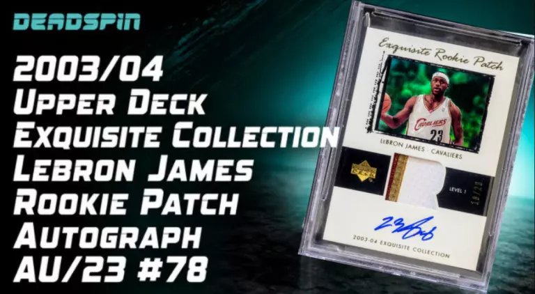 2003/04 Upper Deck Exquisite Collection Lebron James Rookie Patch Autograph AU/23 #78