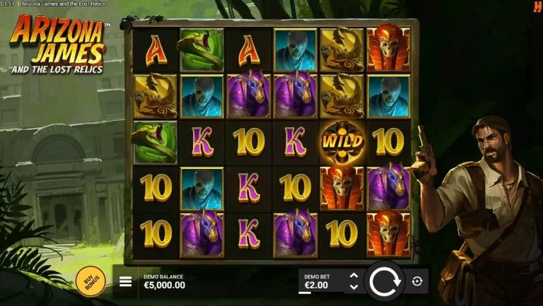 arizona james and the lost relics free online slot