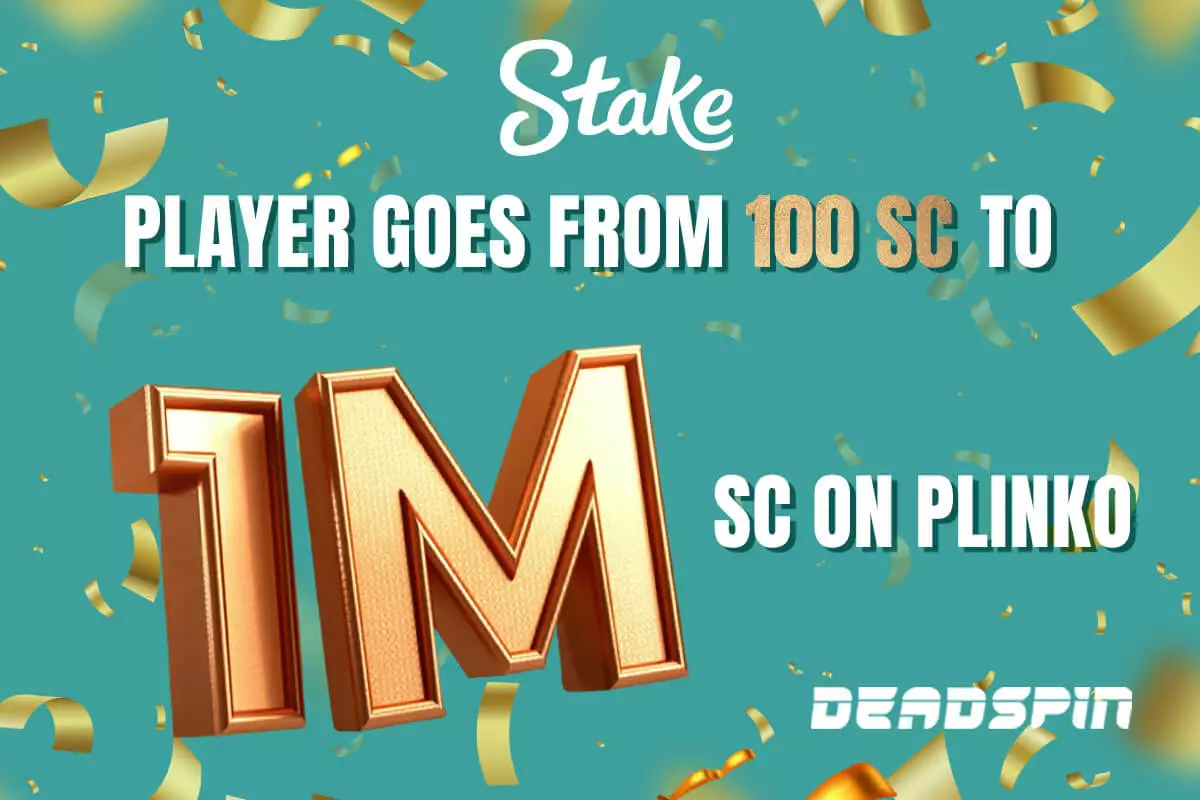 Stake.us Player Hits ONE MILLION SC on Plinko