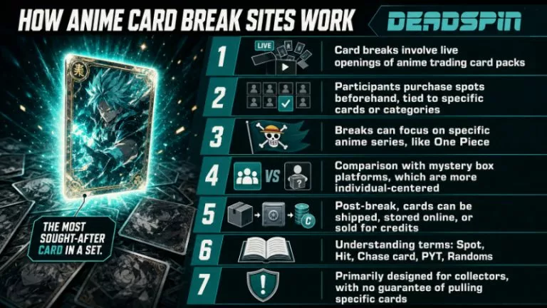How anime card break sites work