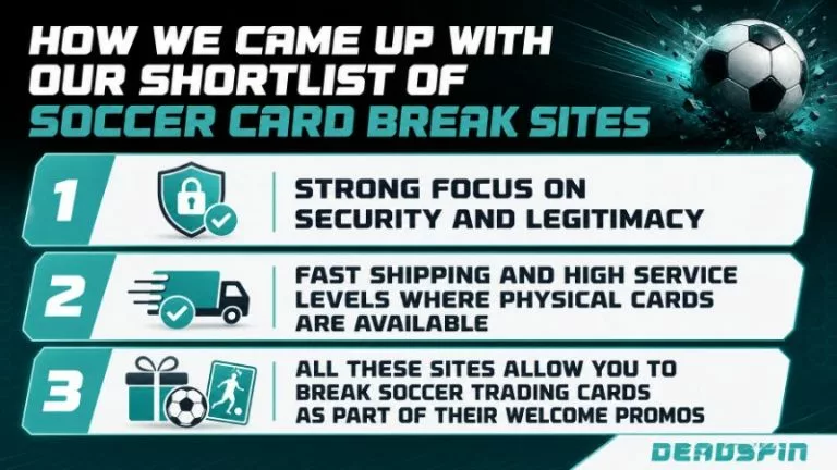How we came up with our shortlist of soccer card break sites