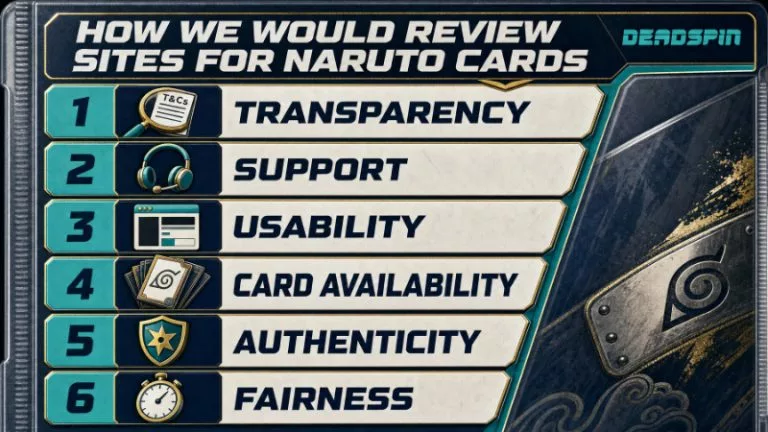 How we would review sites for Naruto cards