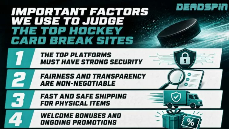 Important factors we use to judge the top hockey card break sites