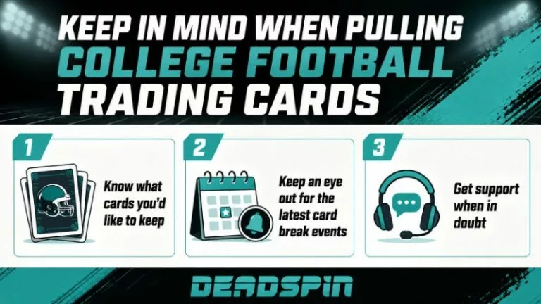 Keep in mind when pulling College Football trading cards