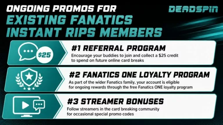 Ongoing promos for existing Fanatics Instant Rips members