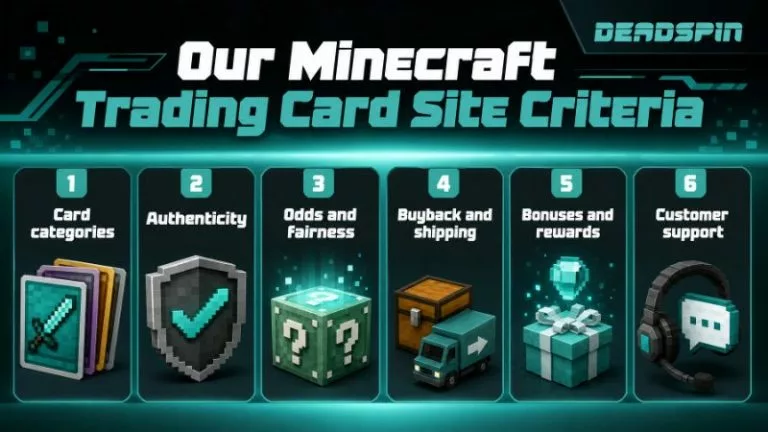 Our Minecraft Trading Card Site Criteria