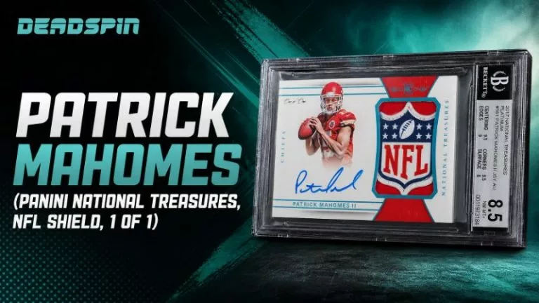 Patrick Mahomes (Panini National Treasures, NFL shield, 1 of 1)