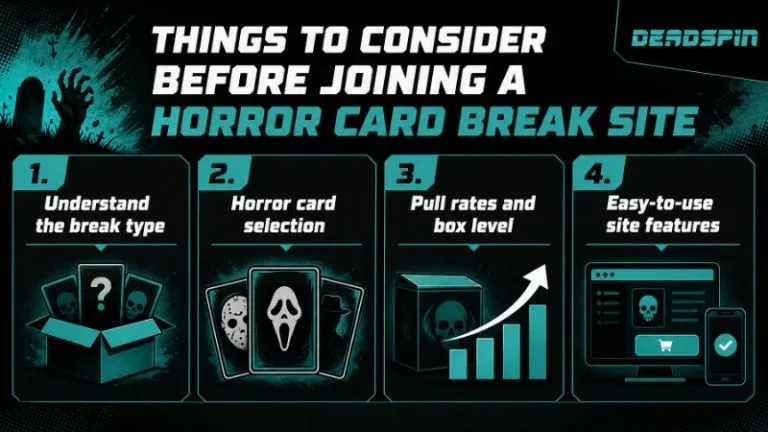 Things to consider before joining a horror card break site