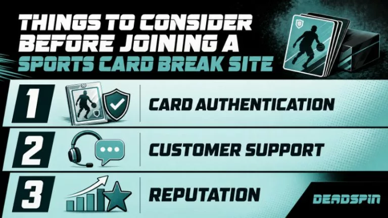 Things to consider before joining a sports card break site