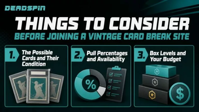 Things to consider before joining a vintage card break site