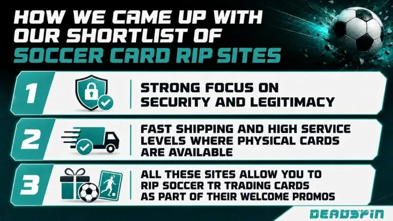 How we shortlist soccer card rip sites