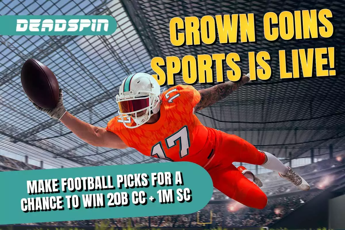 Crown Coins Sports Is Live! Make Football Picks For a Chance to Win 20B CC + 1M SC