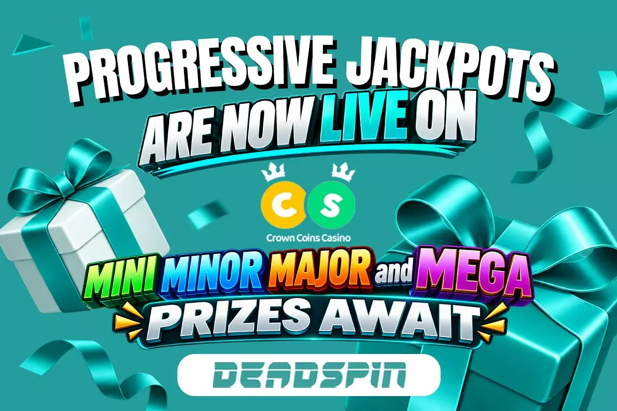 Progressive Jackpots are Now Live on CrownCoins – Mini, Minor, Major and MEGA Prizes Await