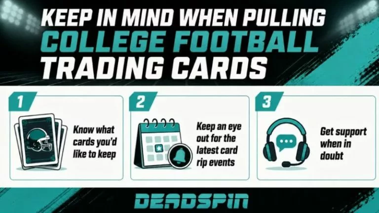 Keep in mind before you start pulling College Football trading cards