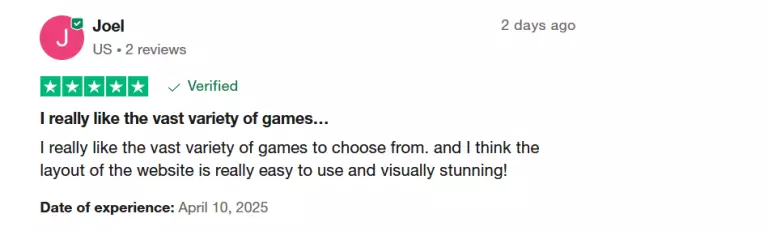 User review of PlayFame on TrustPilot