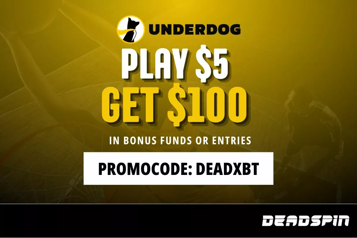 Underdog Promo Code DEADXBT: Get Play $5 Get $100 Bonus for Hawks @ Kings